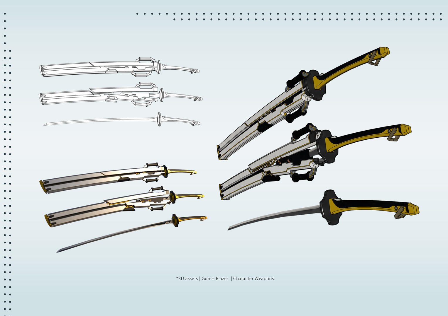 3D Asset | Gun+ Blazer | Character Weapon