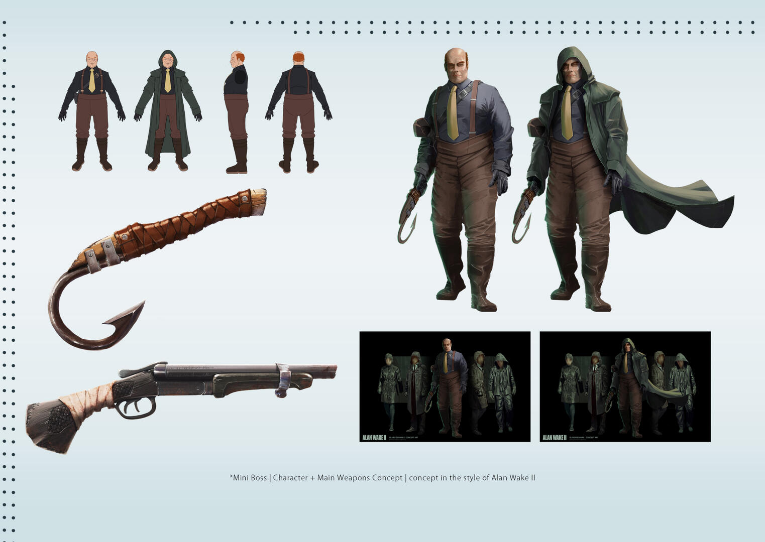 Character Mini Boss Concept and Main Weapons